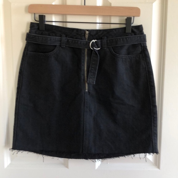 NWT Hollister black ultra high mini skirt denim 7 - Picture 4 of 8